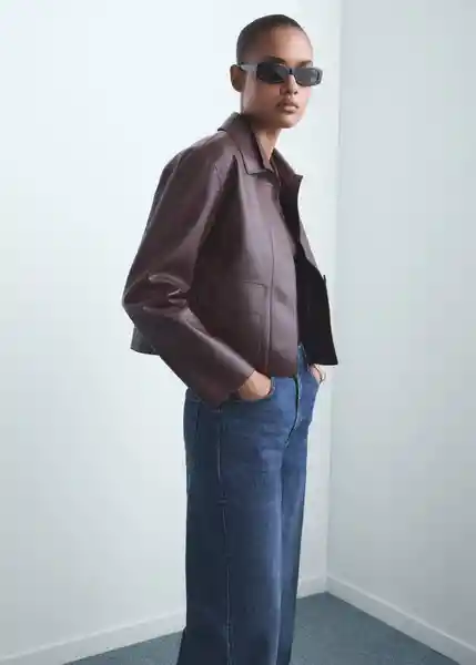 Jean Elise Tejano Oscuro Talla 40 Mujer Mango