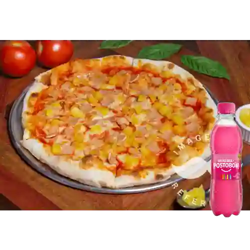 Combo Pizza Hawaiana + Postobón Manzana 250 ml
