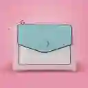 Cartera Corta Para Mujer Azul y Rosa Miniso