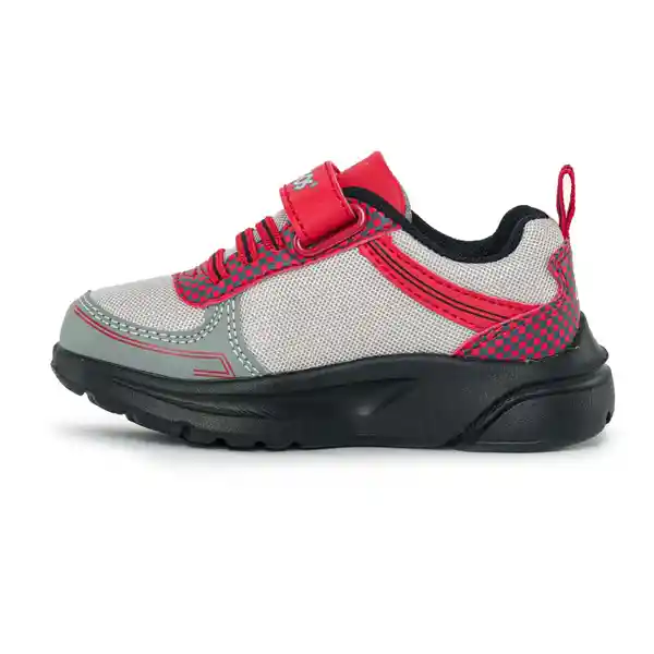 Los Gomosos Tenis Con Luces Rodano Niño Rojo Gris Talla 23