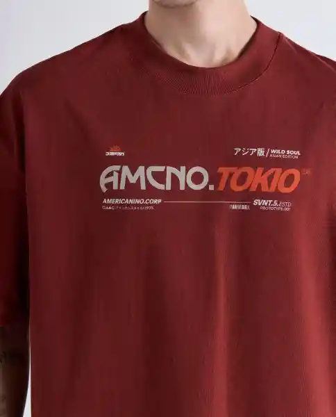 Camiseta Hombre Rojo Talla M 849G034_ROJ181325 Americanino