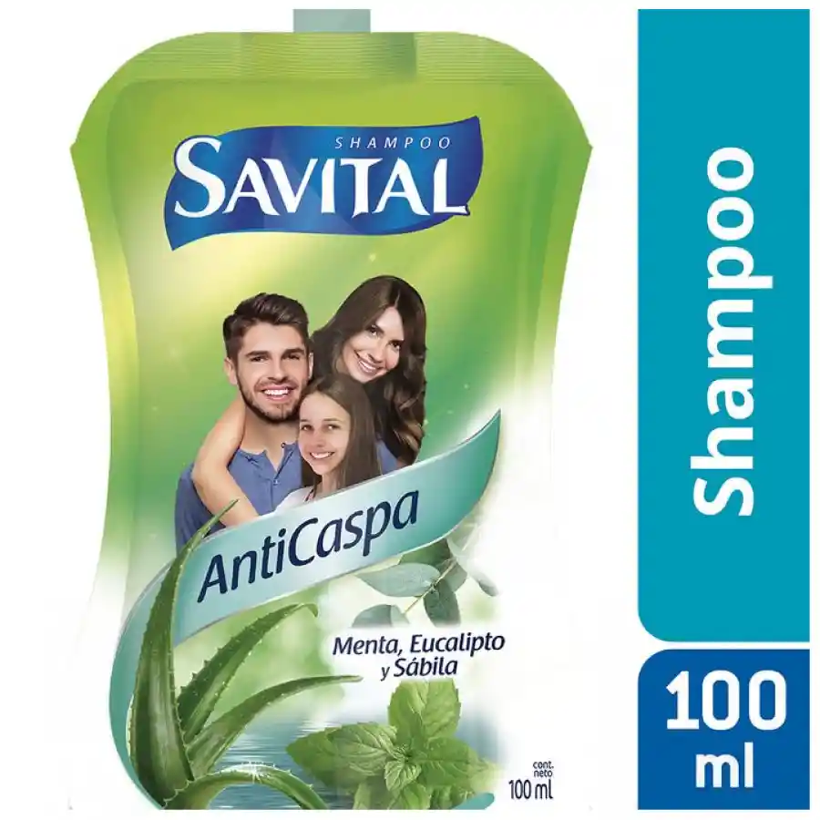 Savital Shampoo Anticaspa con Menta Eucalipto y Sábila