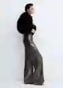 Pantalón Palax Plata Talla 34 Mujer Mango