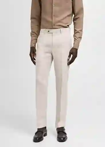 Pantalón Amalfi Beige Talla 36 Hombre Mango