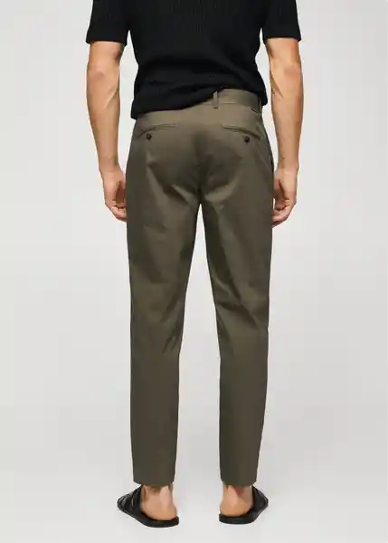 Pantalón Jon Khaki Talla 42 Hombre Mango