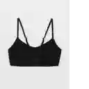 Bralette Negro Talla: MEDIUM American Eagle