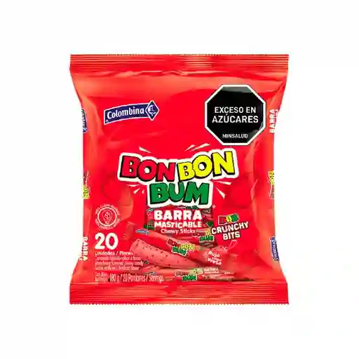 Colombia Barra Crunchy Rojo Bon Bon Bum