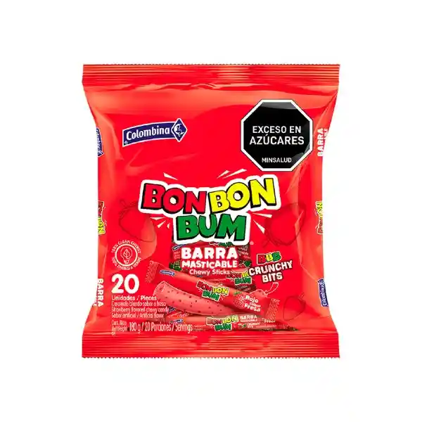 Colombia Barra Crunchy Rojo Bon Bon Bum