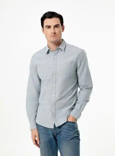 Camisa Manga Larga Hombre Verde Medio Talla XL