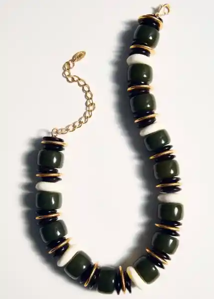 Collar Jojo Verde Pastel Talla 99 Mujer Mango