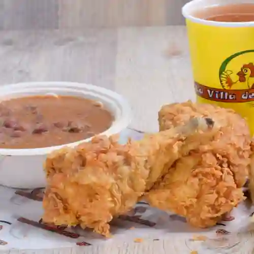 Combo frijol con pollo broster