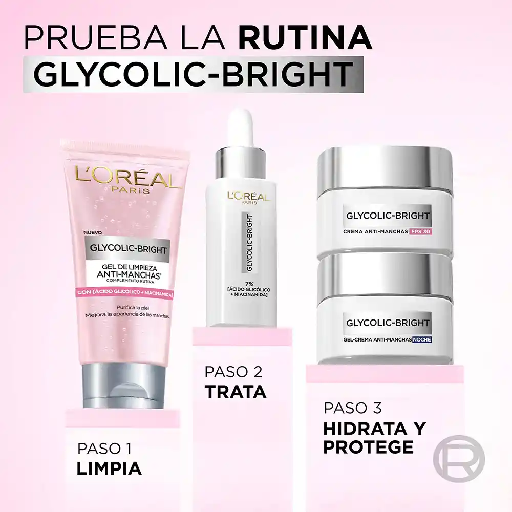 Crema Día Antimanchas Ácido Glicólico LOréal Paris 50 mL