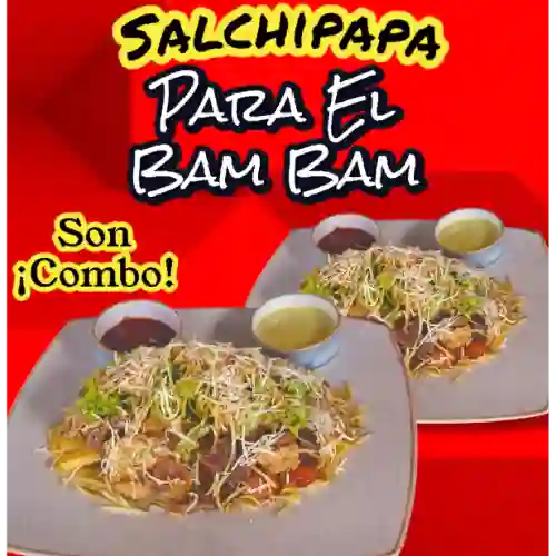 (2) Salchipapa el Bam Bam & Coca Cola 1,