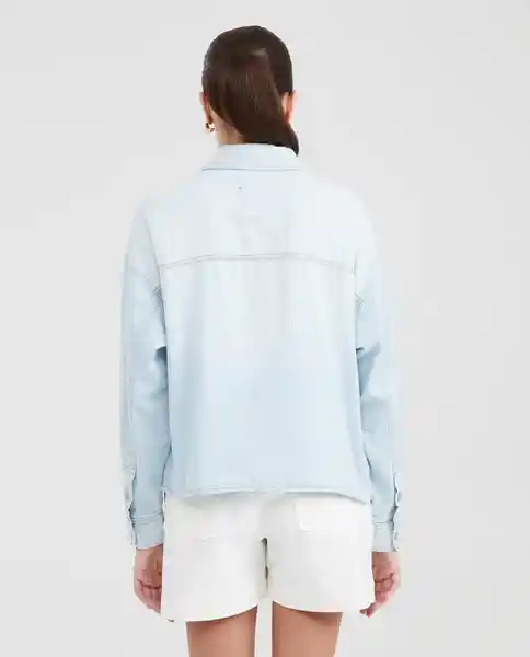 Camiseta Slim Fit Femenino Azul Cristalino Claro T L Chevignon