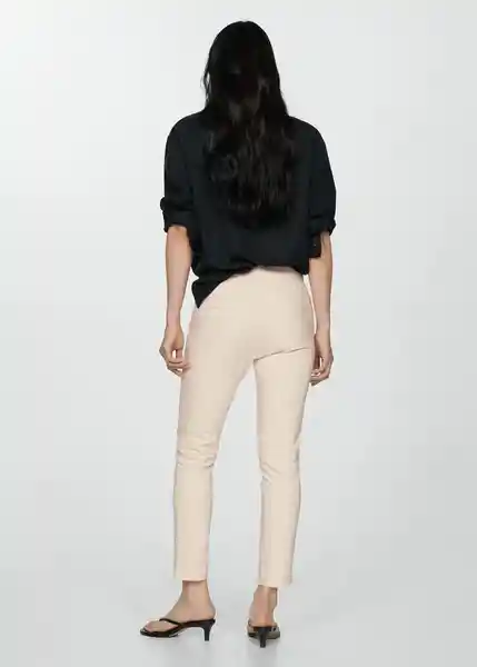 Pantalón Malu5-H Crudo Talla 34 Mujer Mango