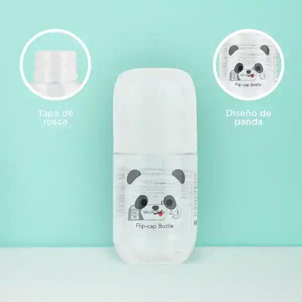 Botella Flip Top Colección Animal Faces Miniso