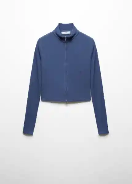 Chaqueta Cárdigan Loreto Azul Talla S Mujer Mango