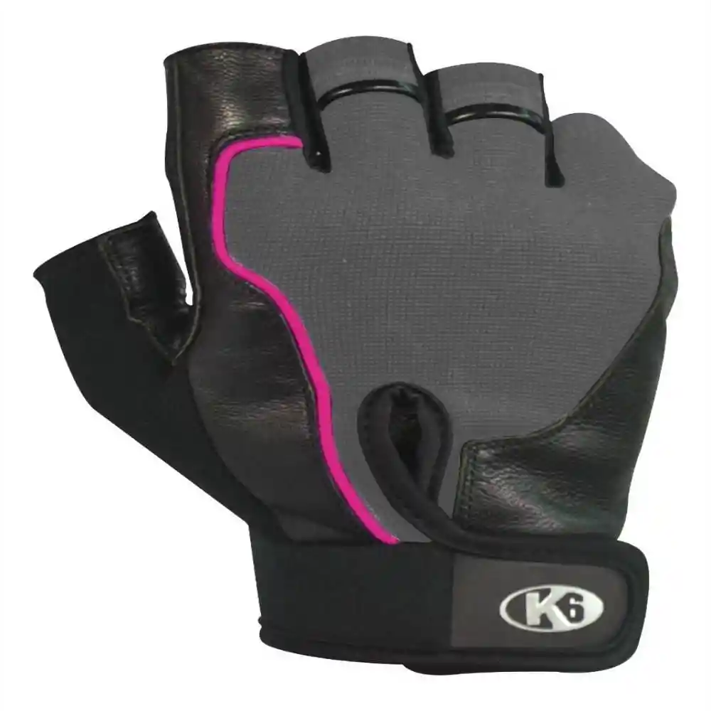 K6 Guantes Para Gimnasio de Cuero Gym Ice Fusion Fuscia Talla S