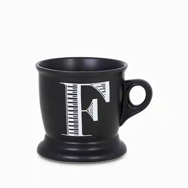 Ambiente Gourmet Mug Con Letra F Negro