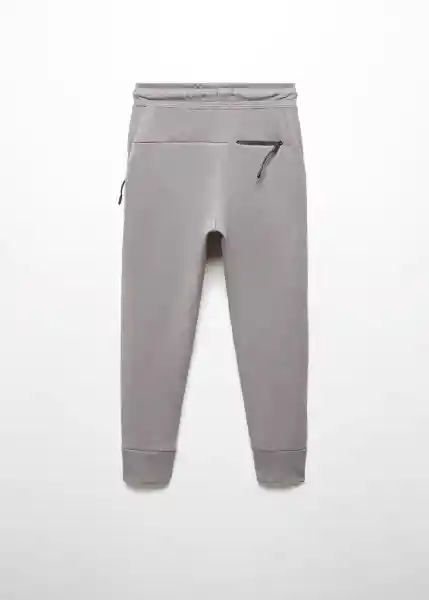 Pantalón Zipper Gris Talla 13 Niños Mango