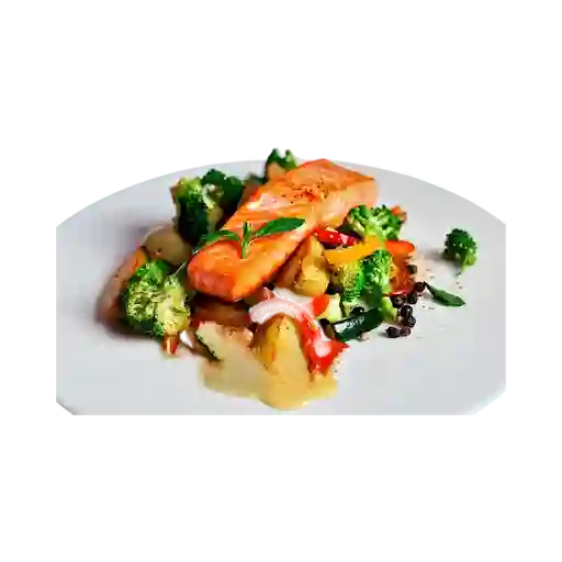Salmón en Verduras