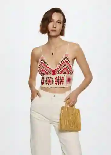 Top Dong Rosa Talla S Mujer Mango