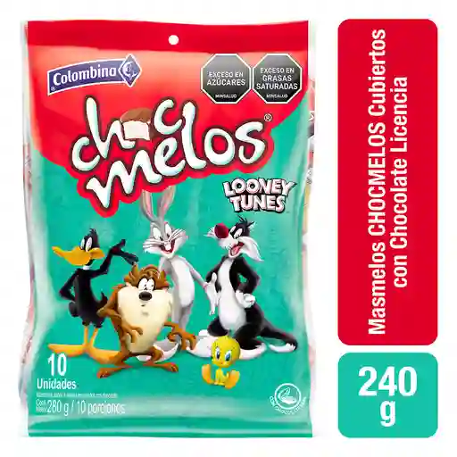 Chocmelos Paleta Masmelo Sabor a Vainilla Cubierto con Chocolate 1 Und