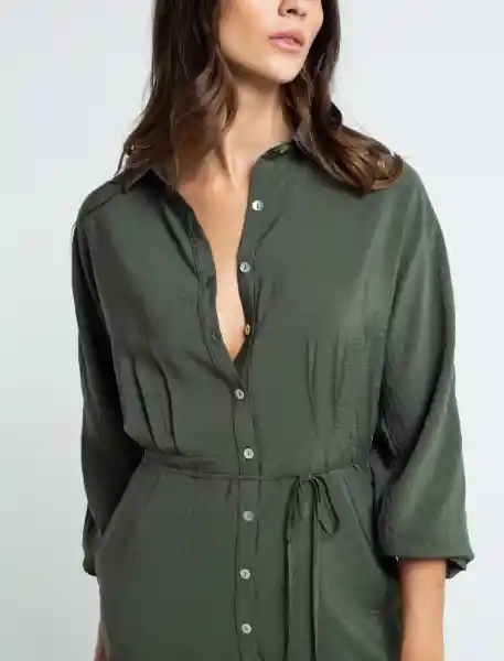 Vestido Juo Mujer Verde Ciénaga Ultraoscuro T. S 579E302 Naf Naf