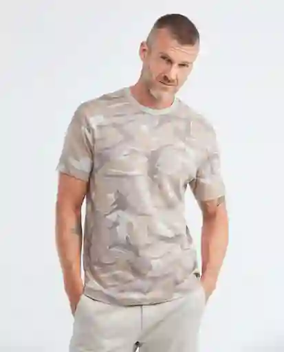 Camouflage T-shirt M/c Crudo Plata Claro Talla M Hombre Chevignon