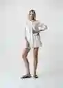 Camisa Mujer Crudo Puro Claro Talla L 513G013 Naf Naf