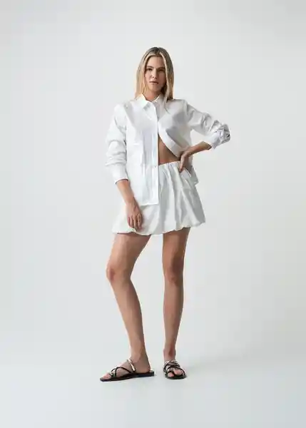 Camisa Mujer Crudo Puro Claro Talla L 513G013 Naf Naf