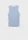Top Bugambi Celeste Talla L Mujer Mango