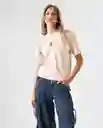 Camiseta Mujer Beige Talla S 602G003_BEI131106 Americanino
