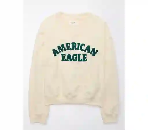 Buzo Mujer Beige Talla Small American Eagle