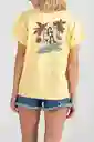 ONeill Camiseta Oversized Classic Girl Amarillo Talla L