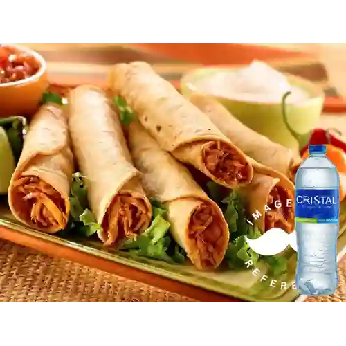 Combo Flautas de Pollo + Agua Cristal
