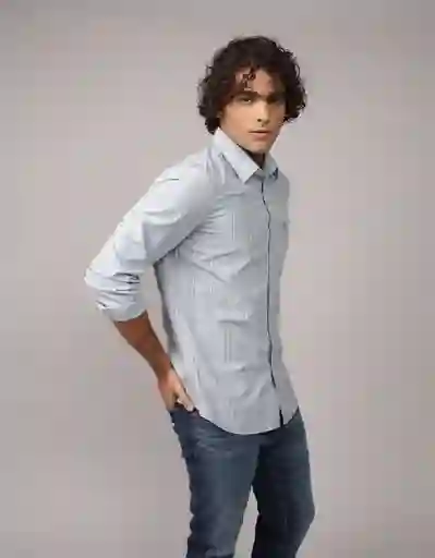 Camisa Hombre Azul Talla Medium 2722403 American Eagle