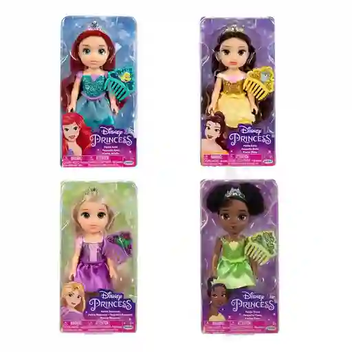 Minimuñeca Ariel, Belle, Rapunzel, Tiana Disney Princess