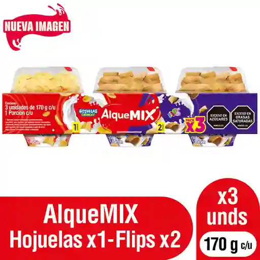 Alqueria Alquemix Flips 170 g x 3 Und