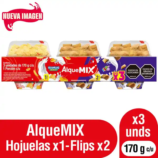 Alqueria Alquemix Flips 170 g x 3 Und