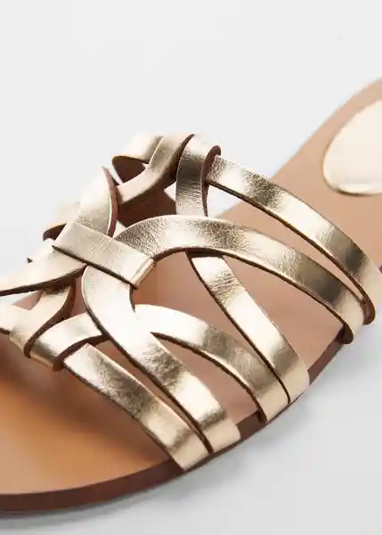 Sandalias Pisca Oro Talla 42 Mujer Mango