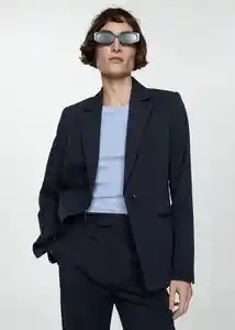 Blazer Americana Boreal Marino Talla 36 Mujer Mango