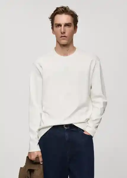 Camiseta Gareth Blanco Talla L Hombre Mango