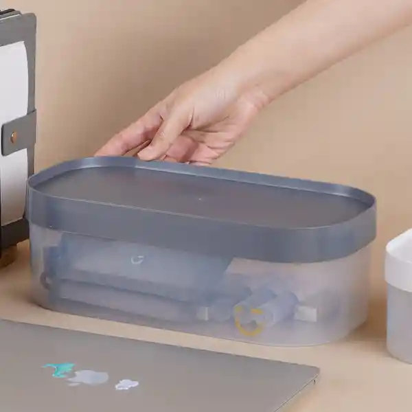 Organizador Serie Silver Gray Gris Oscuro Grande Miniso