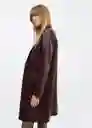 Abrigo Kate Burdeos Talla XS Mujer Mango