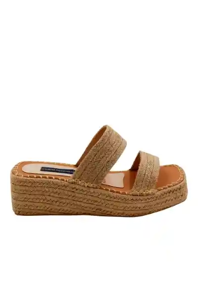 Sandalias Plataforma Mar Beige 37 Mercedes Campuzano