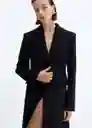 Abrigo Poderio Negro Talla L Mujer Mango