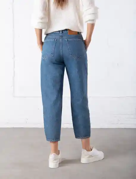 Jean Asimétrica Azul Índigo Medio Talla 12 Mujer Naf Naf