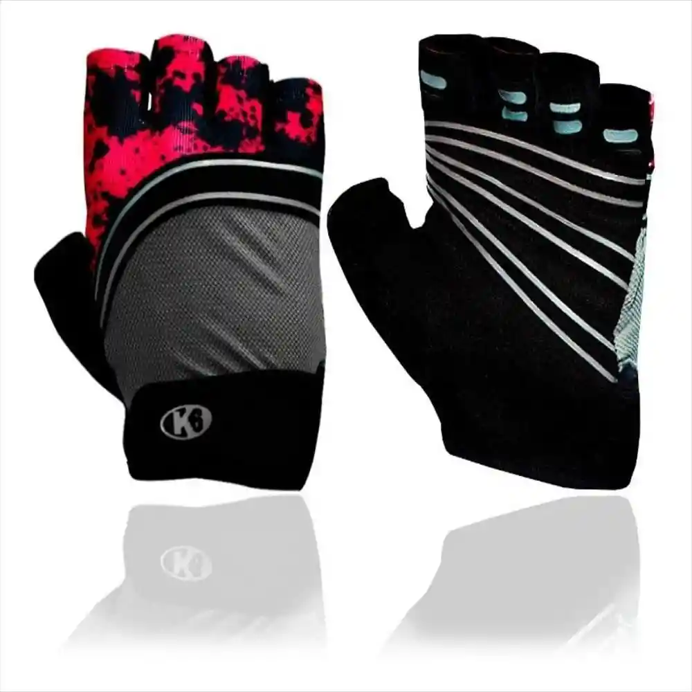 K6 Guantes Para Gimnasio De Cuero Crossfit Gym Lightning Talla S