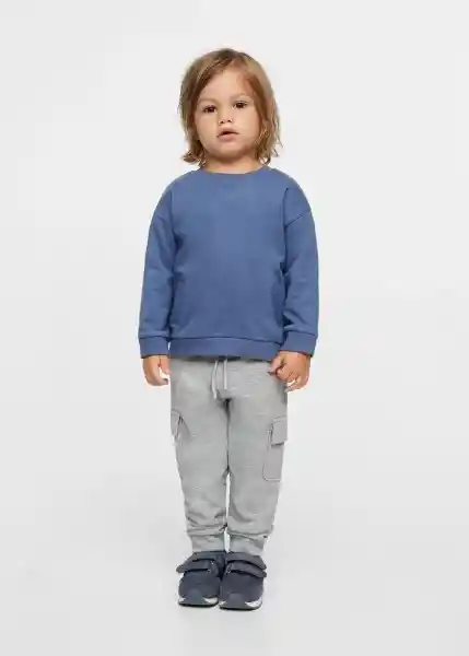 Sudadera Pablo Azul Talla 70 Niños Mango